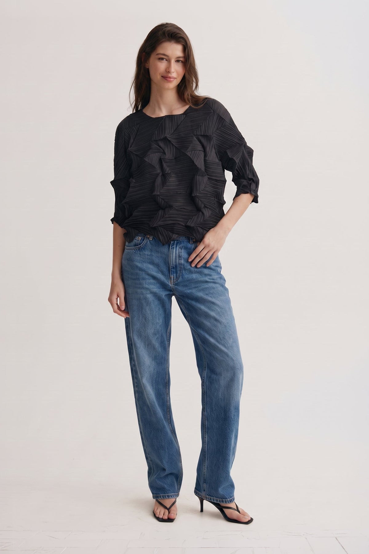 Amara Prismatic Pleats Top