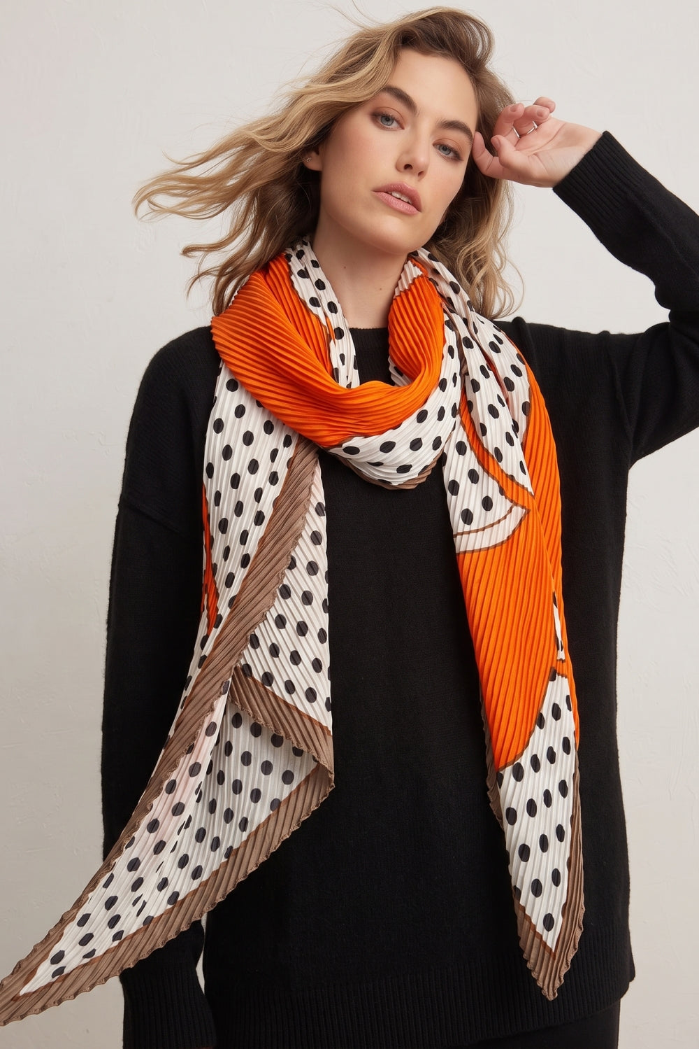 Paige Grande Plissé Scarf