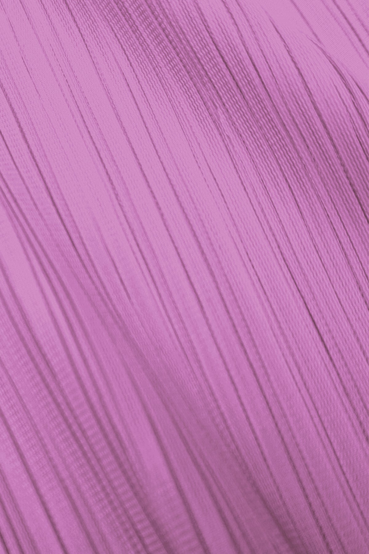 Evelyn Long Sleeve Plissé Satin Top - Purple