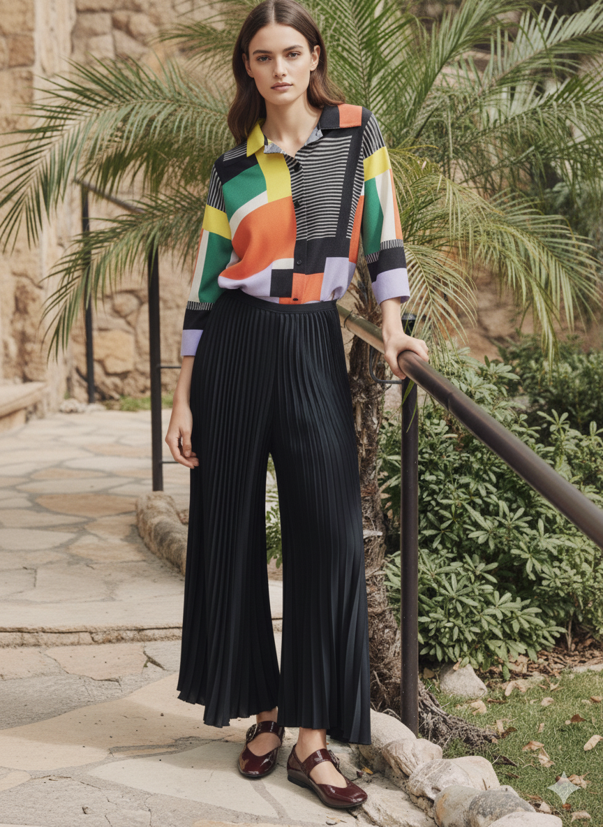 Freya Crystal Pleats Shirt