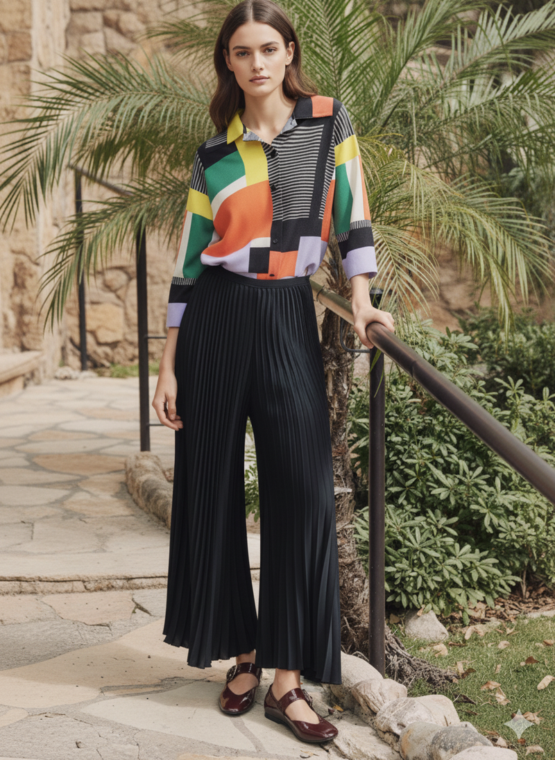 Freya Crystal Pleats Shirt