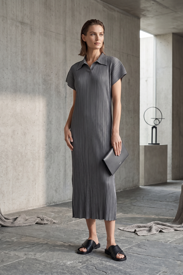 Dina Polo Plissé Dress
