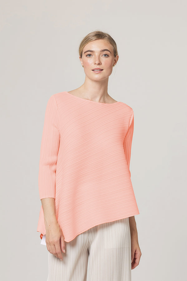 Kira Diagonal Plissé Top
