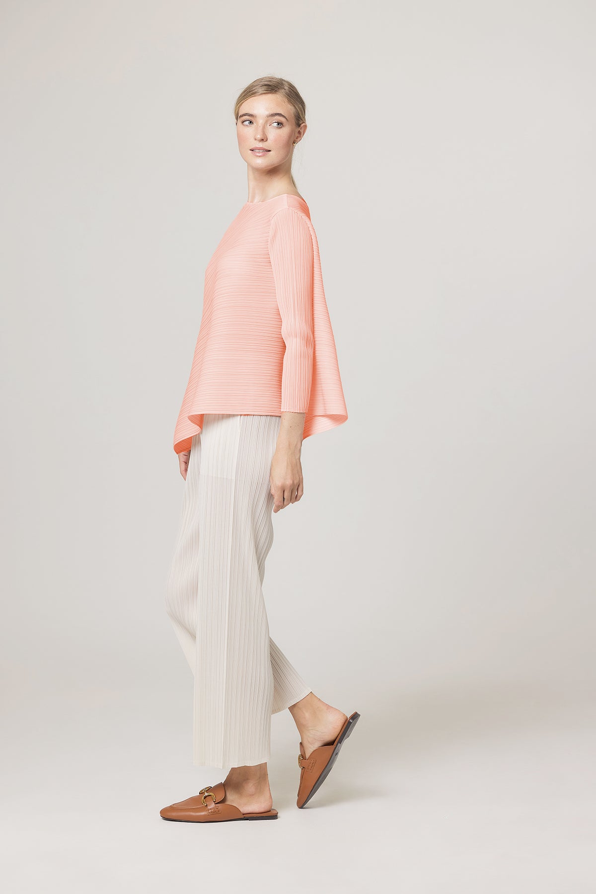 Kira Diagonal Plissé Top