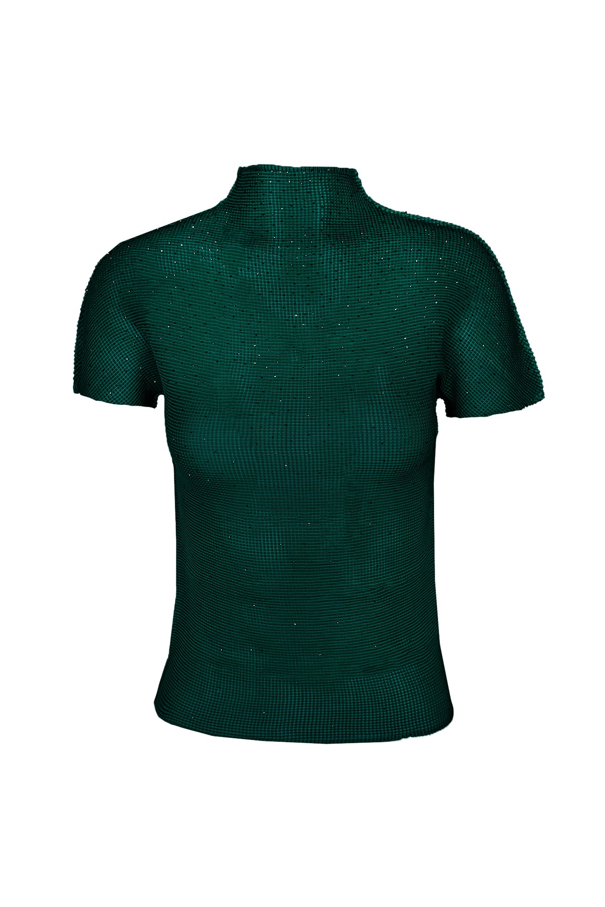 Krista 3D Honeycomb Texture Top with Gold Beads