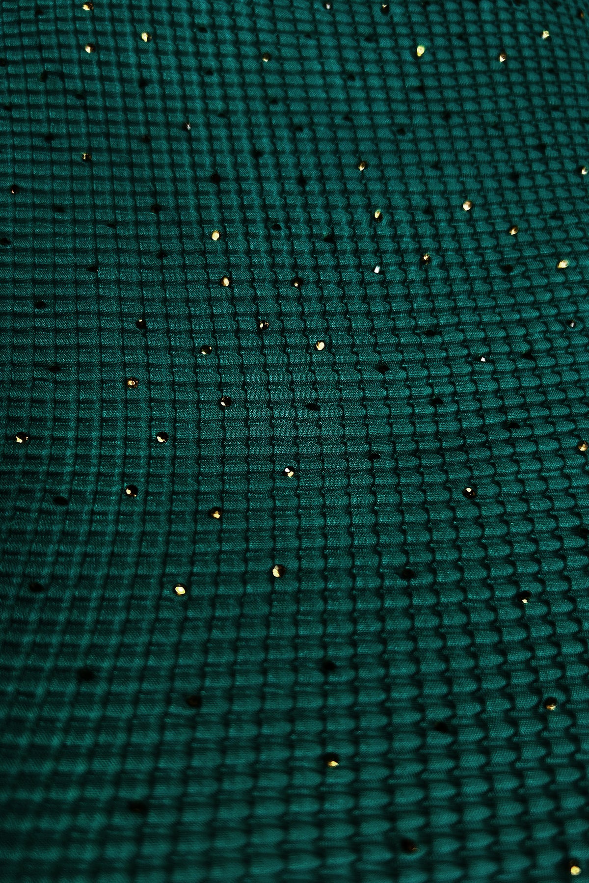 Krista 3D Honeycomb Texture Top with Gold Beads