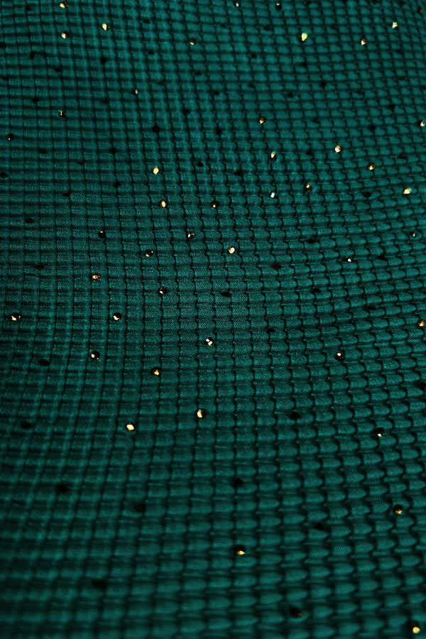 Krista 3D Honeycomb Texture Top with Gold Beads
