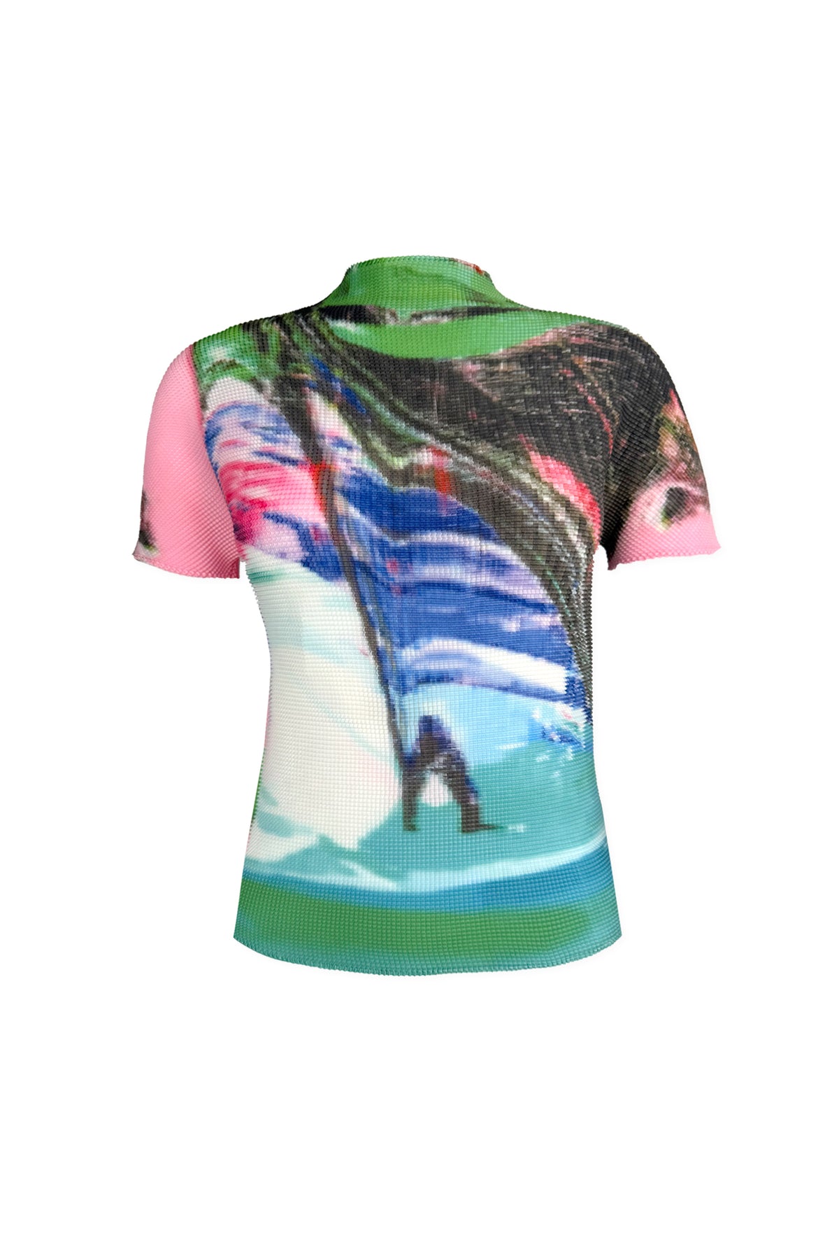 Lila Abstract Palette 3D Honeycomb Texture Top