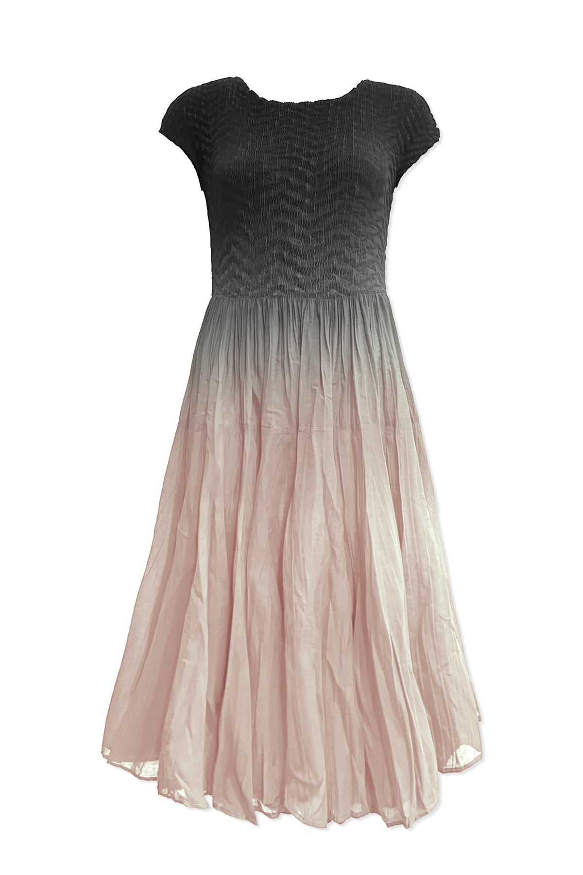 Lizzy Smock Ombre High Low Dress Light Pink Mix