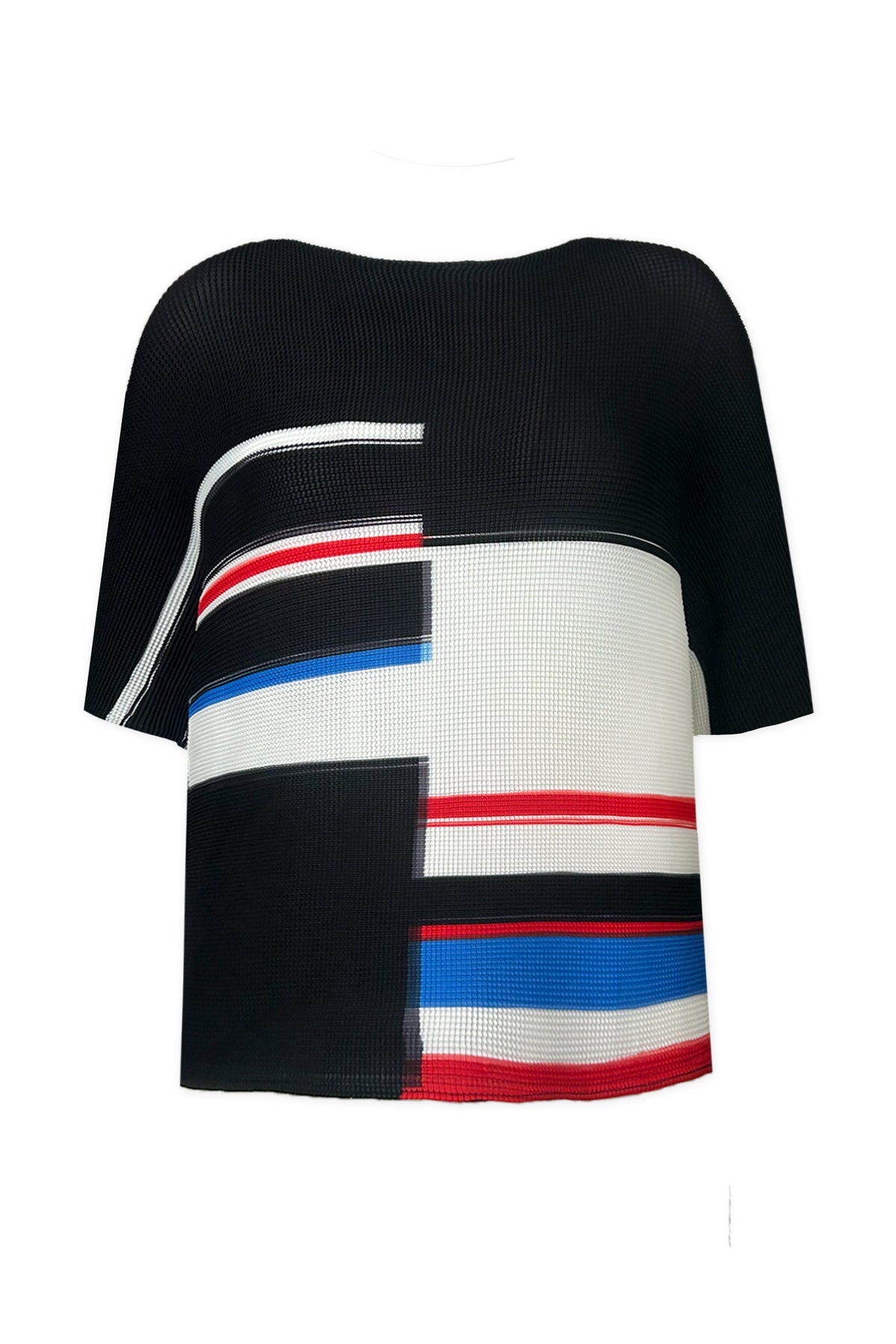Peggy Stripe 3D Honeycomb Loose Top