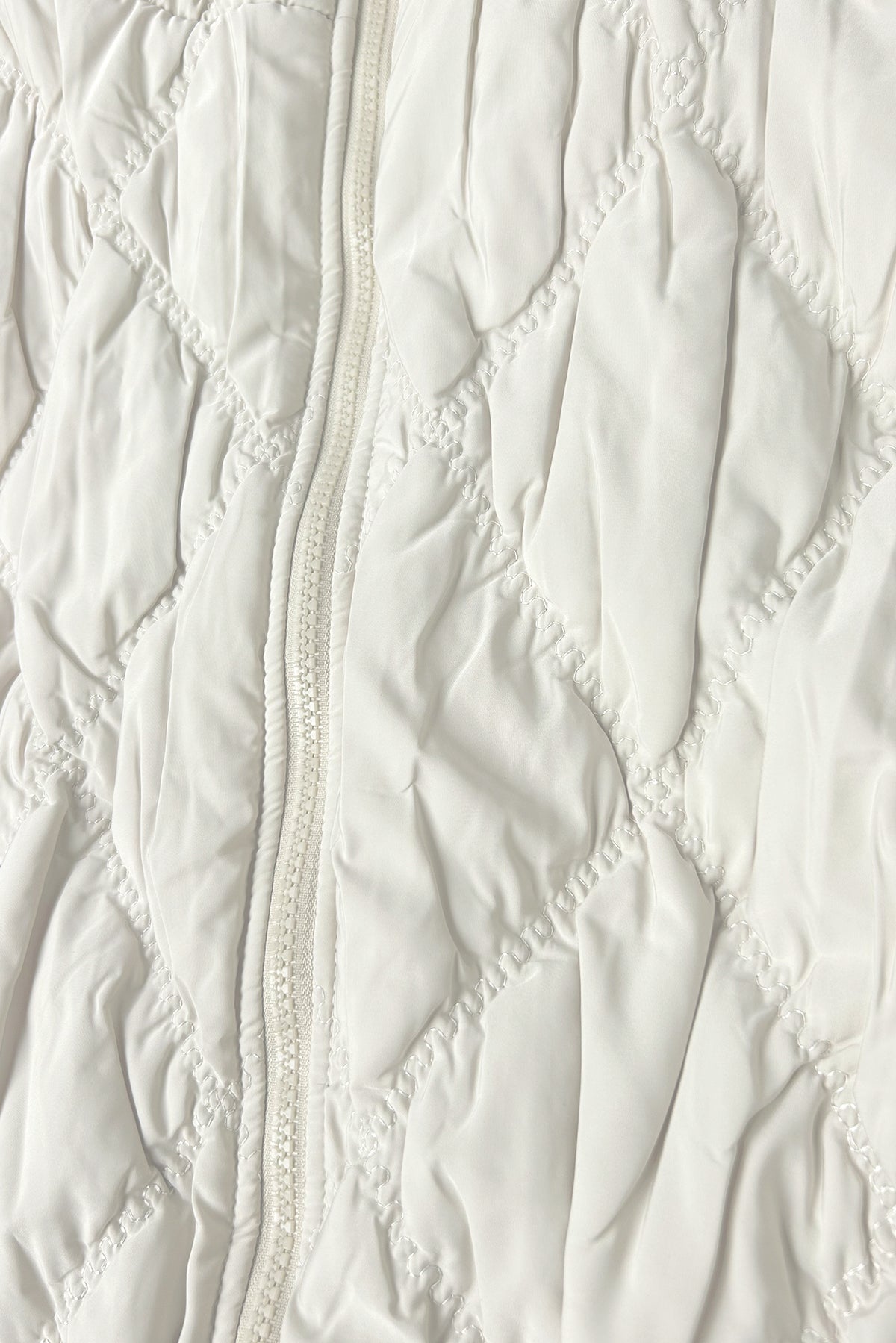 Cloudia Puff Zip Up Jacket - Ivory