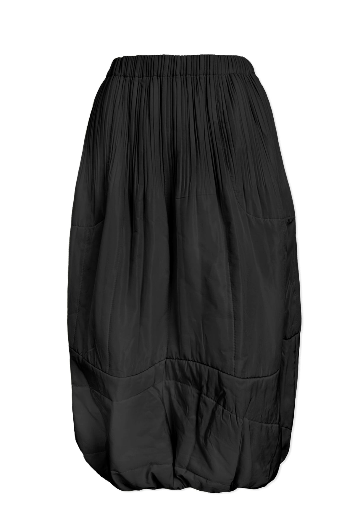 Cloudia Puff Quilted Skirt - Black