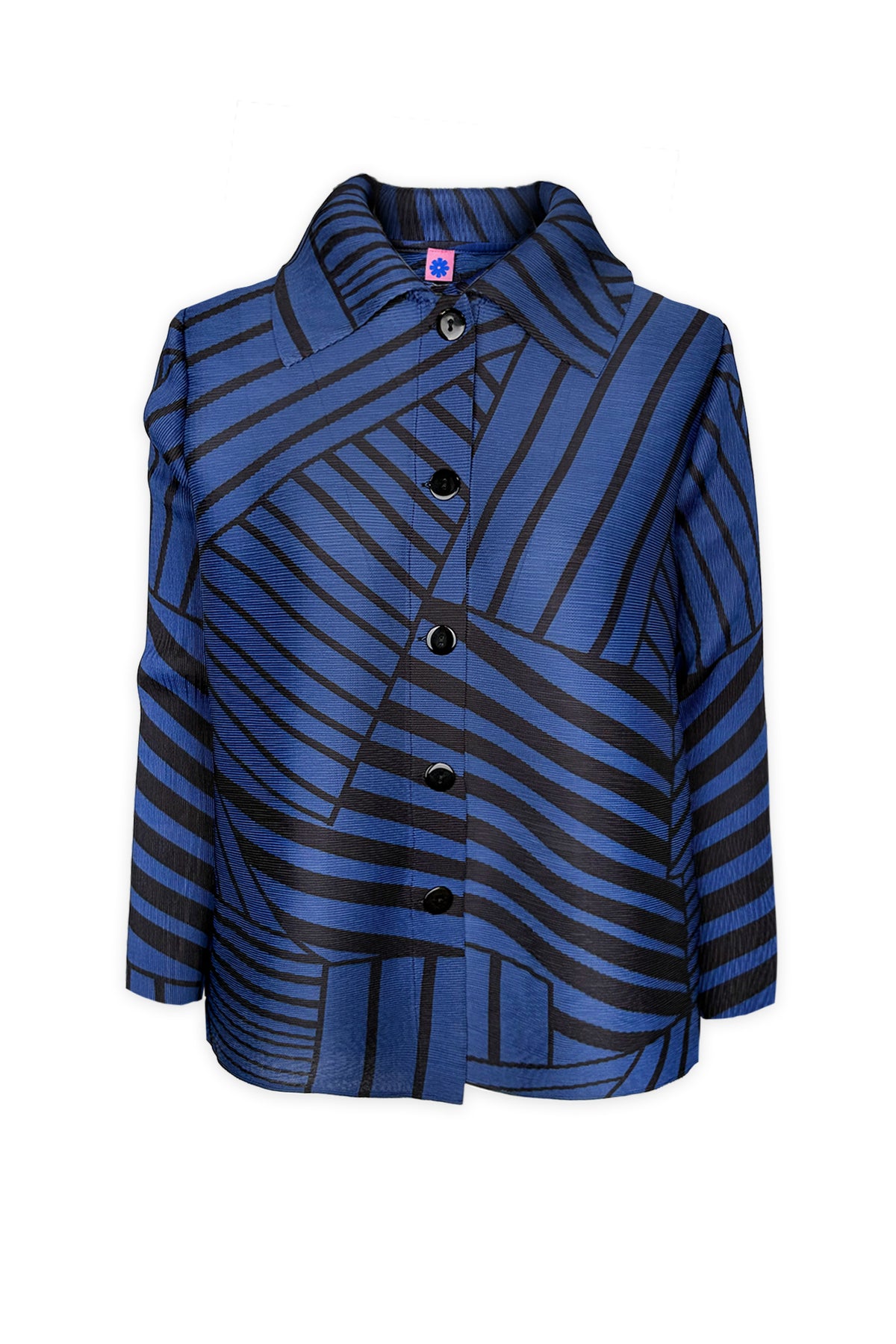Elodie Stripe Crystal Pleats Shirt