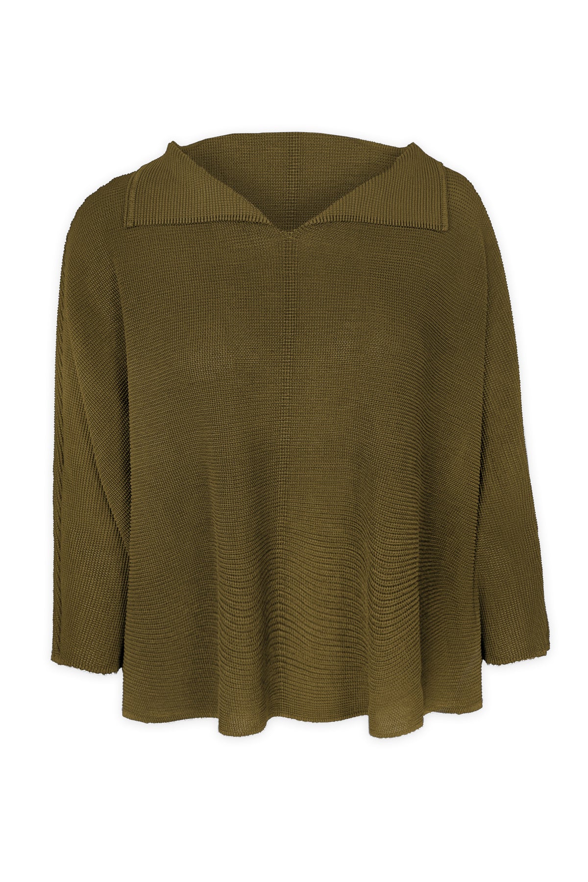 Joy V-Neck 3D Honeycomb Top - Celadon
