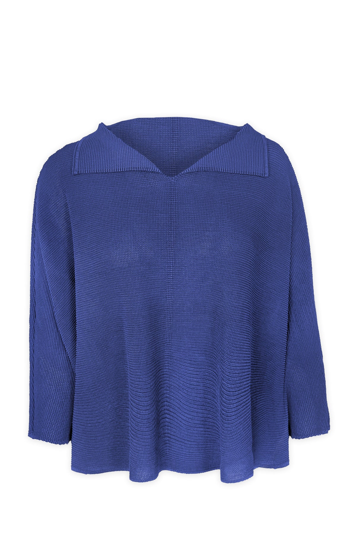 Joy V-Neck 3D Honeycomb Top - Bluebell