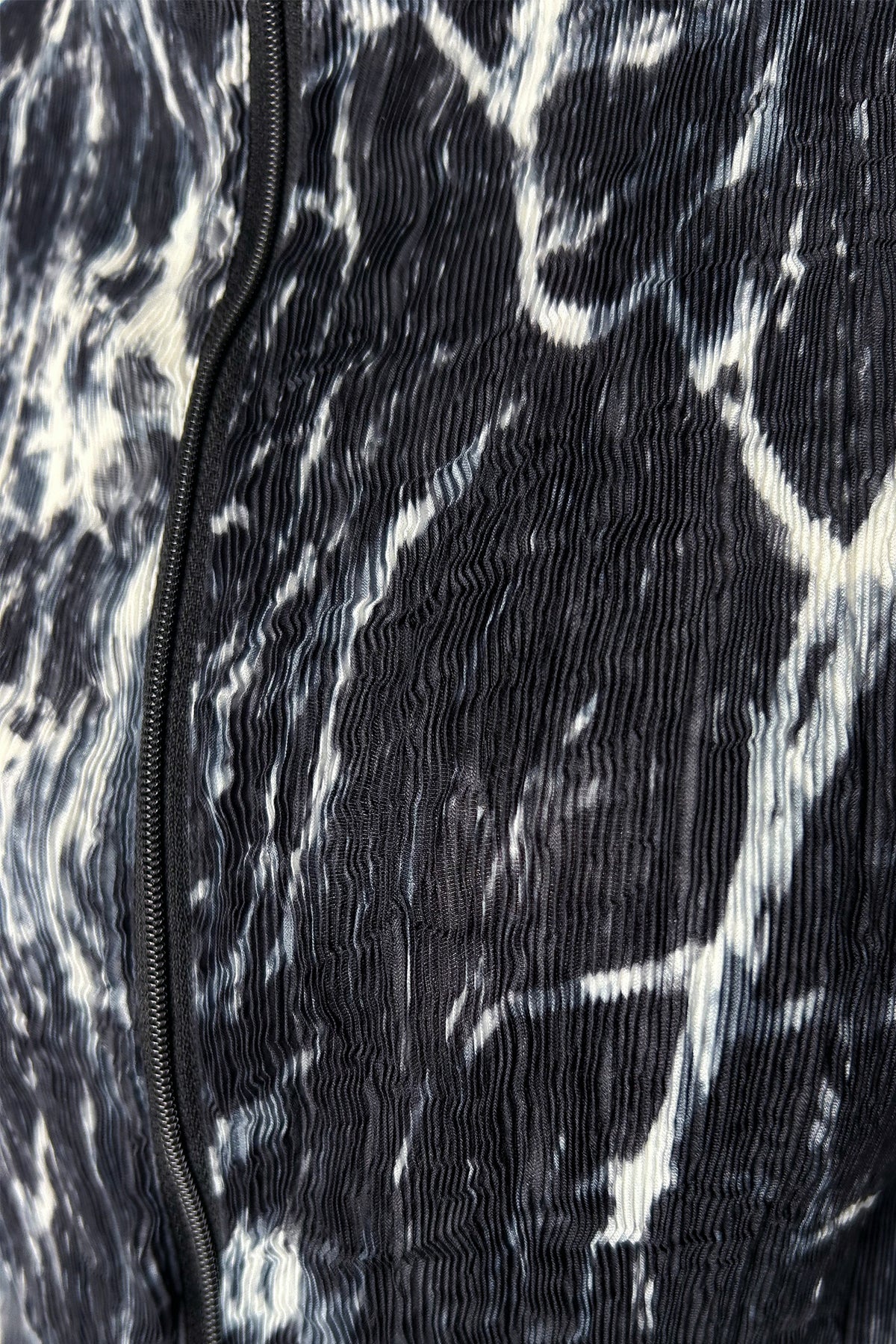 Emma Shibori Crinkle Zip Up Jacket