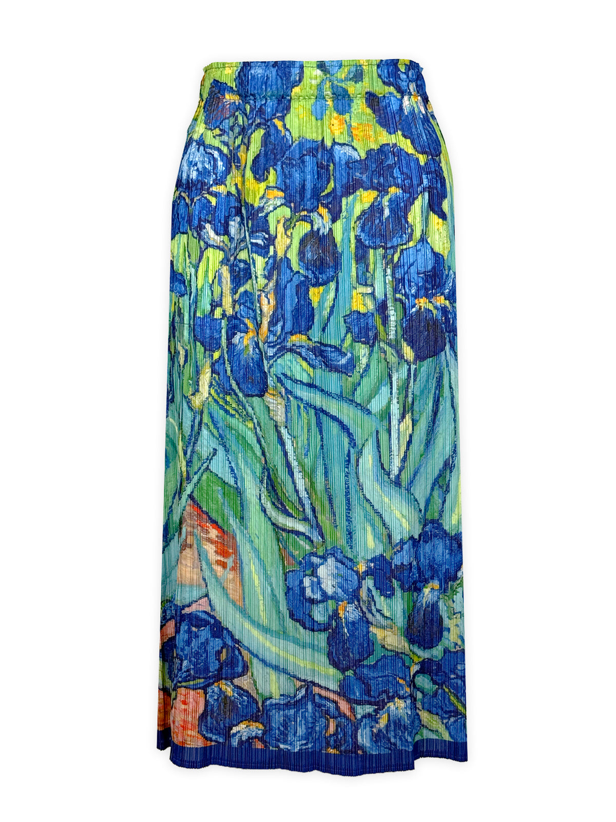 Van Gogh Purple Lily Plissé Skirt