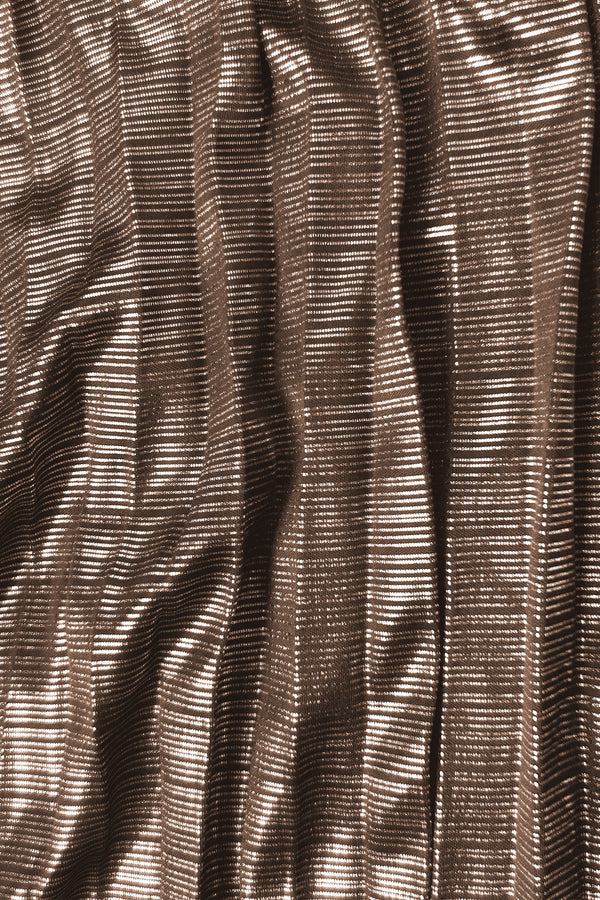 Ariella Metallic Halter Pleated Short Dress