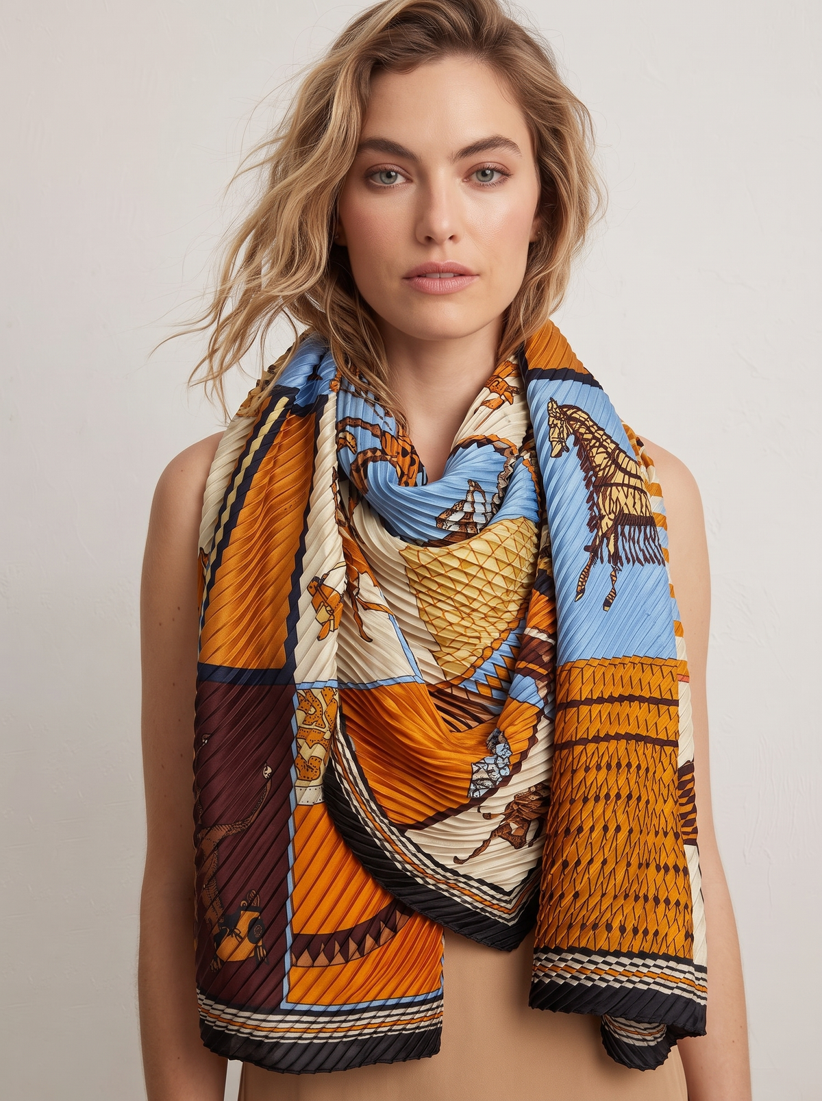 Rory Grande Plissé Scarf