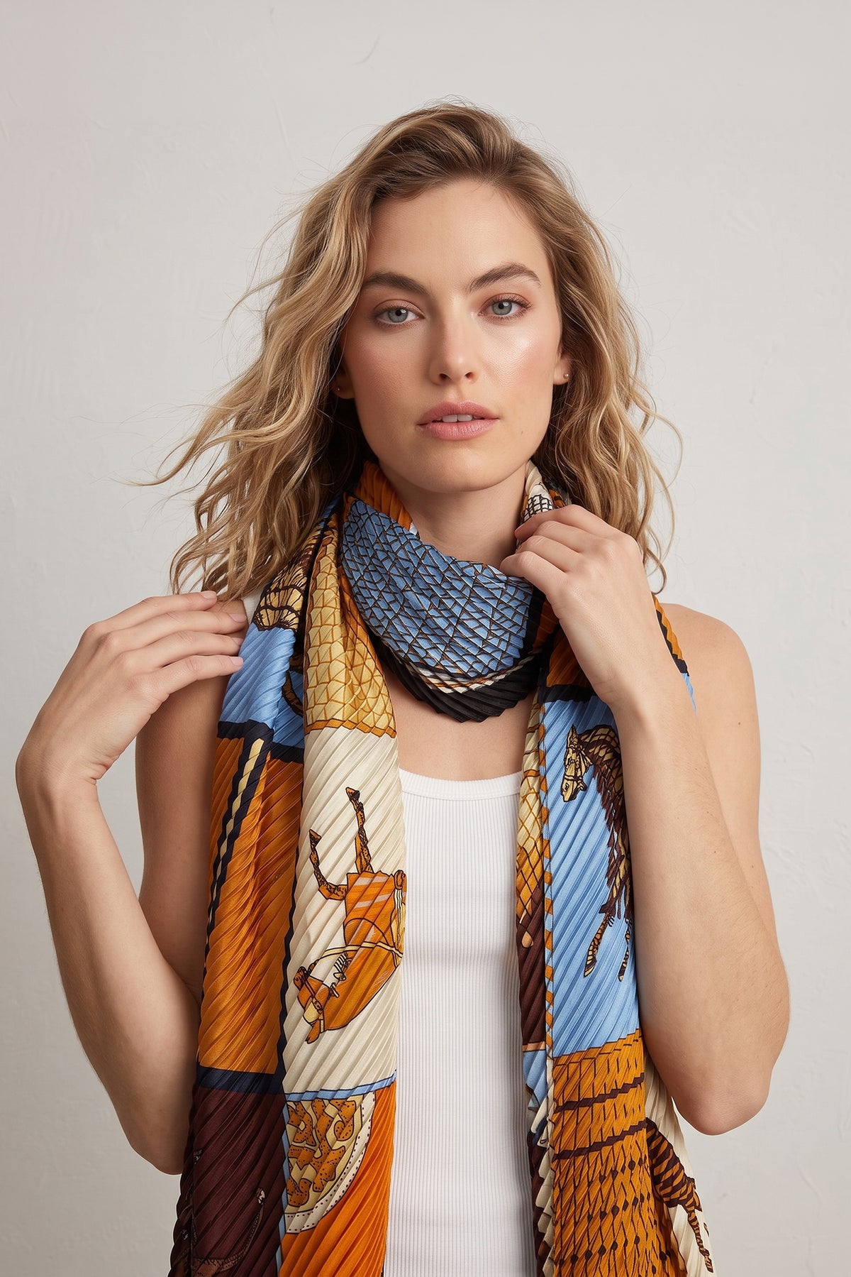 Rory Grande Plissé Scarf