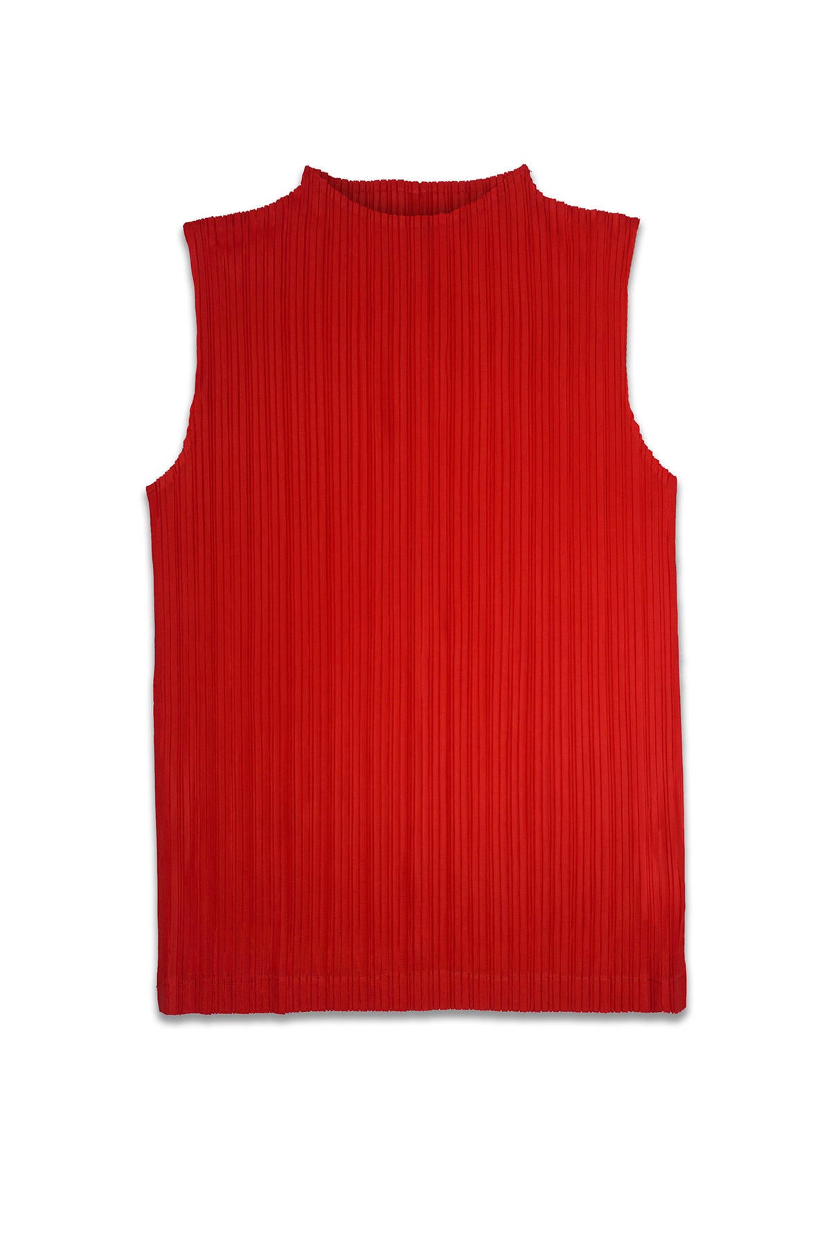 Beth Mock Neck Plissé Tank