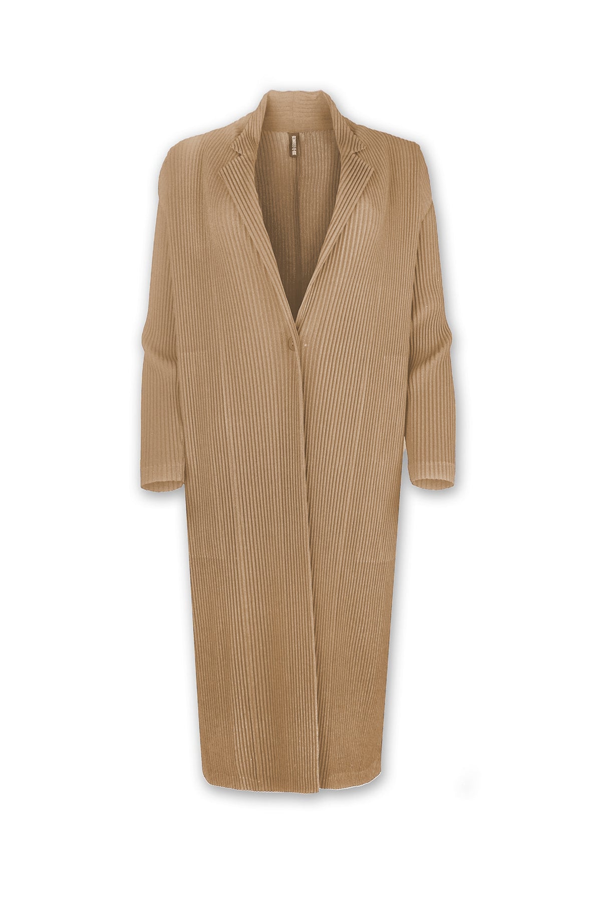 Ella Double Knit Plissé Blazer Coat
