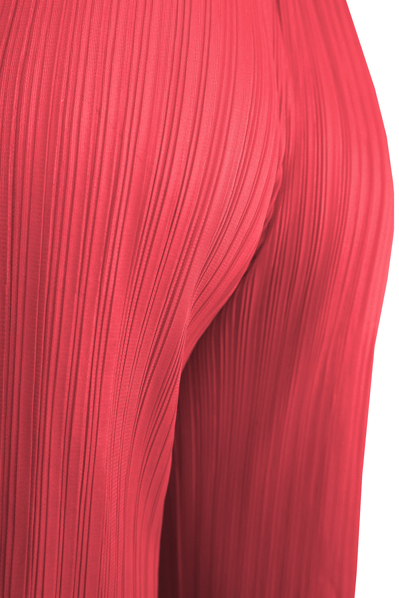 Rachel Plissé Satin Pull-on Pant