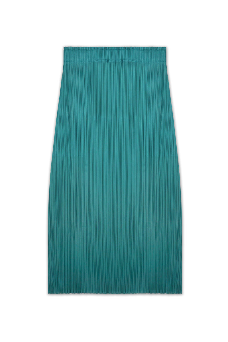 Sophia Plissé Satin Column Skirt