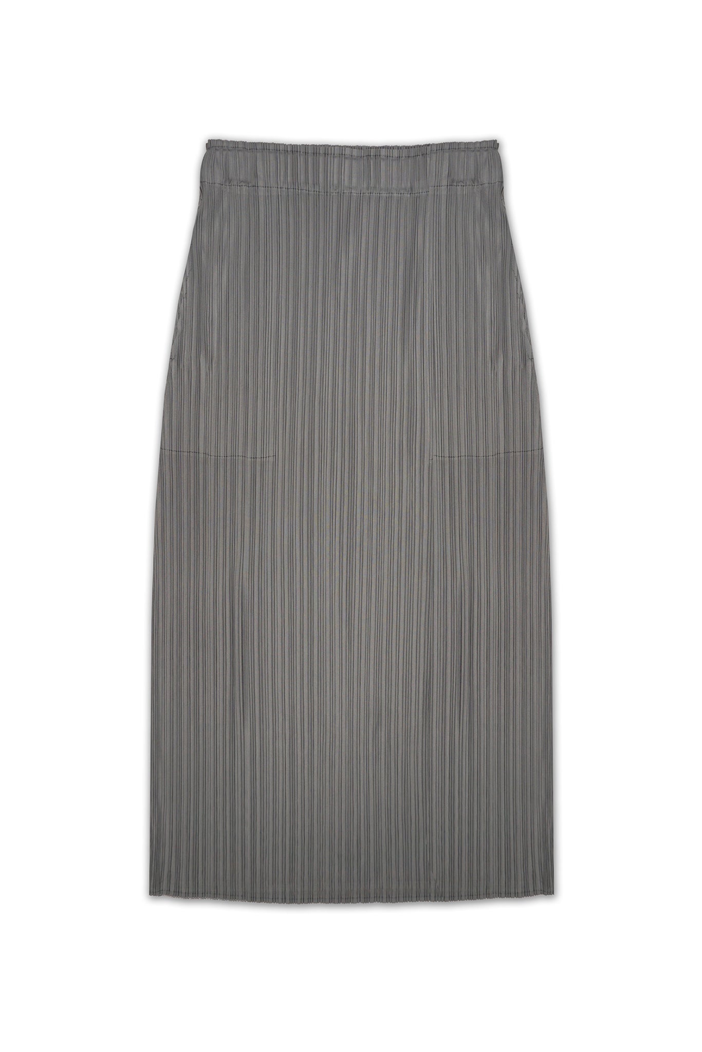 Sophia Plissé Satin Column Skirt – Wild Cosmos