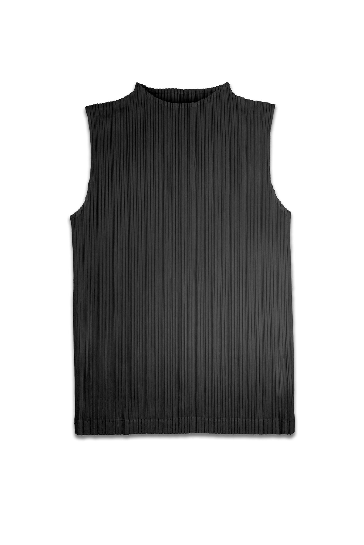 Beth Mock Neck Plissé Tank