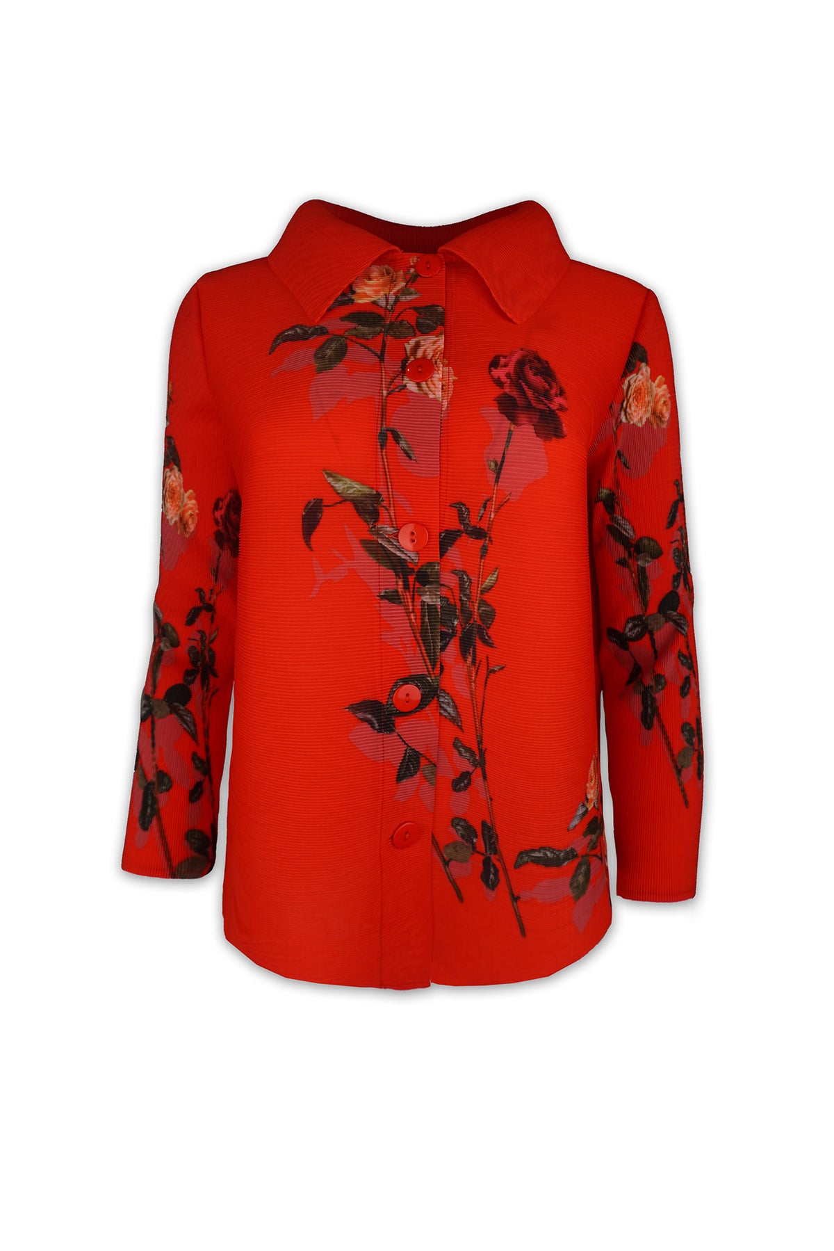 Elizabeth Rose Garden Crystal Pleats Shirt