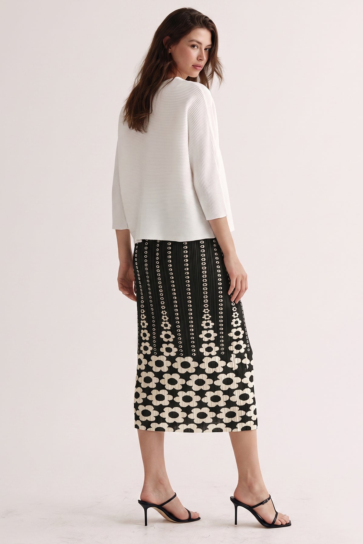 Lillibet Daisy Plissé Satin Skirt