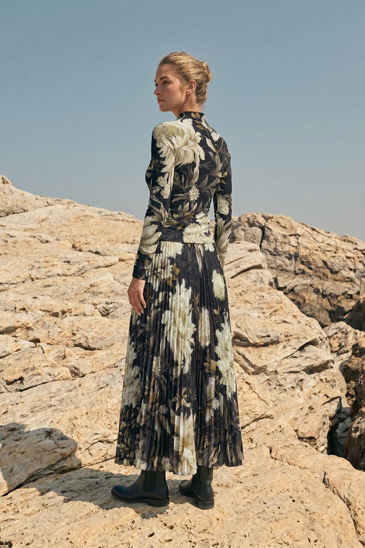 Camellia Pleated Skirt