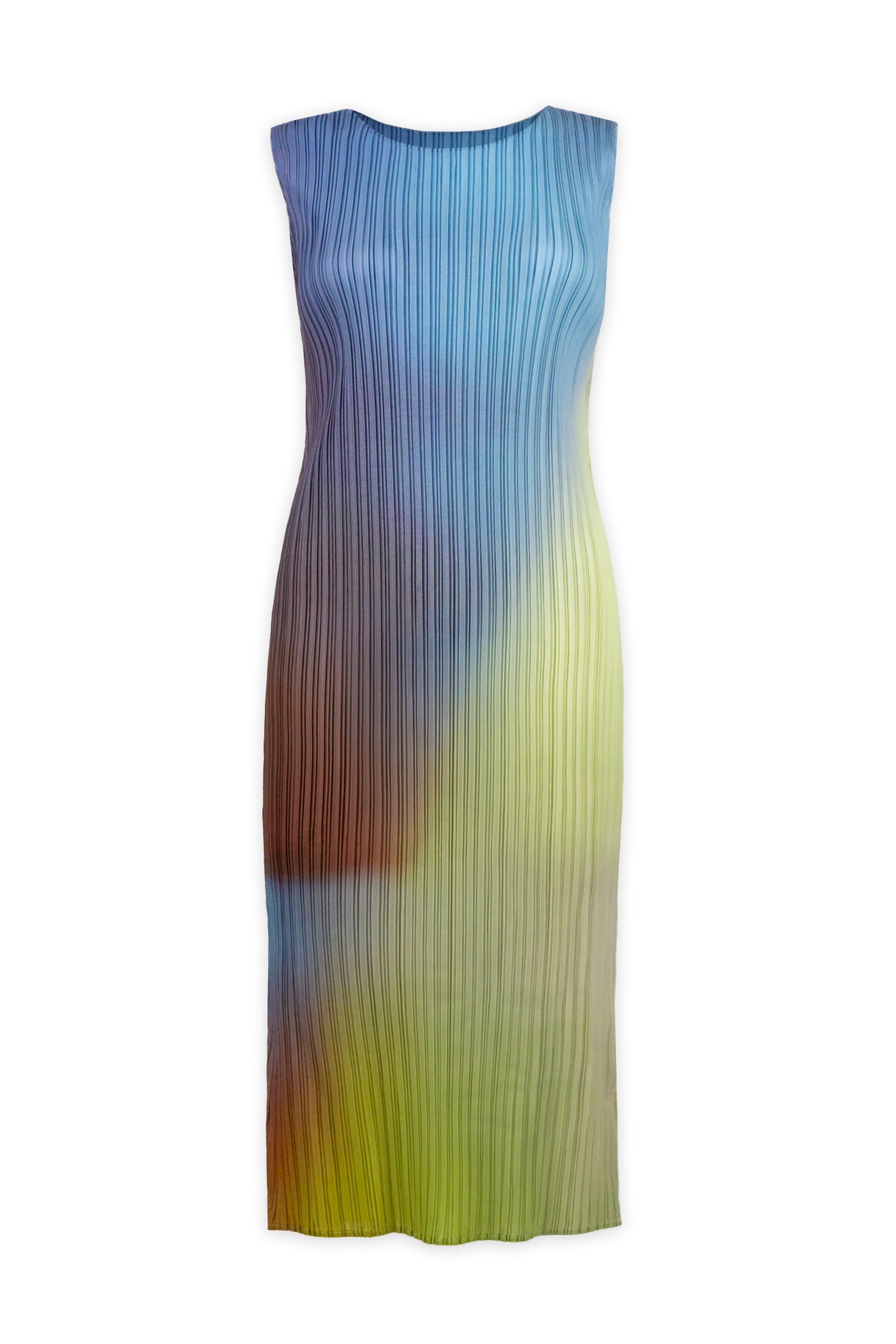 Lydia Prism Plissé Satin Dress