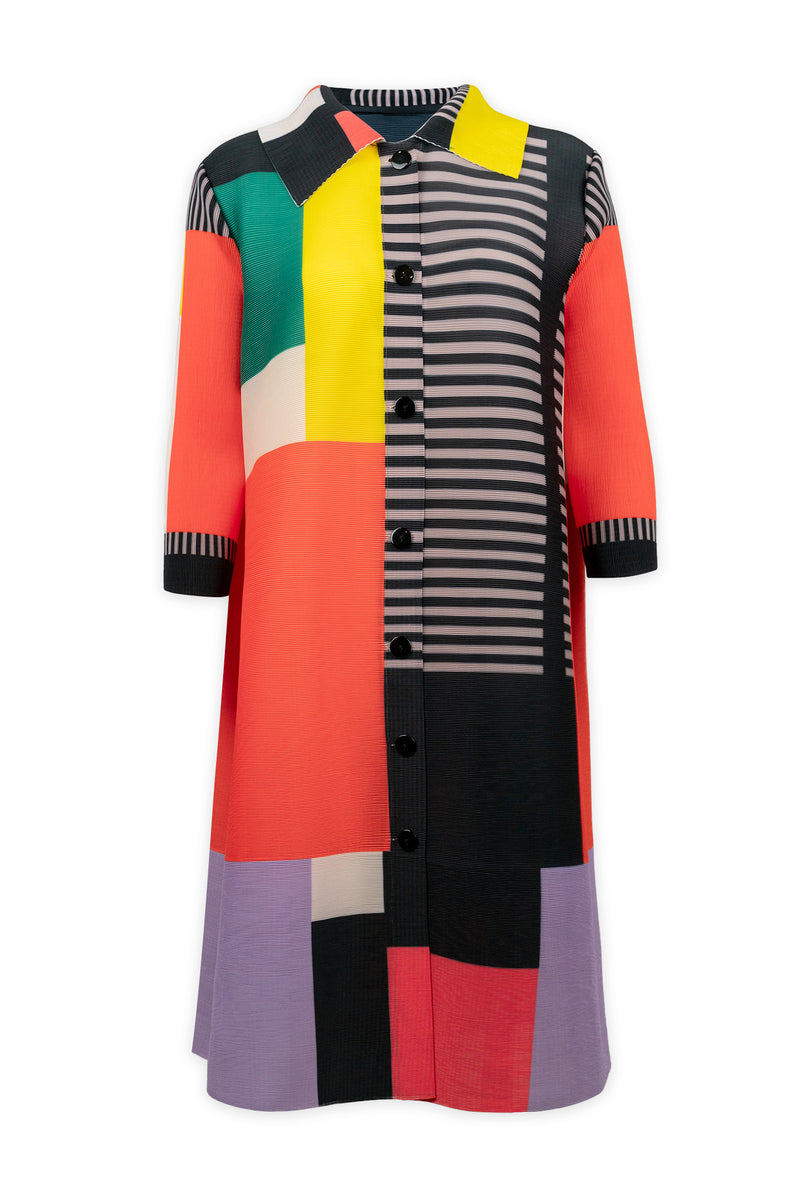 Freya Mondrian Crystal Pleated Dress/ Jacket