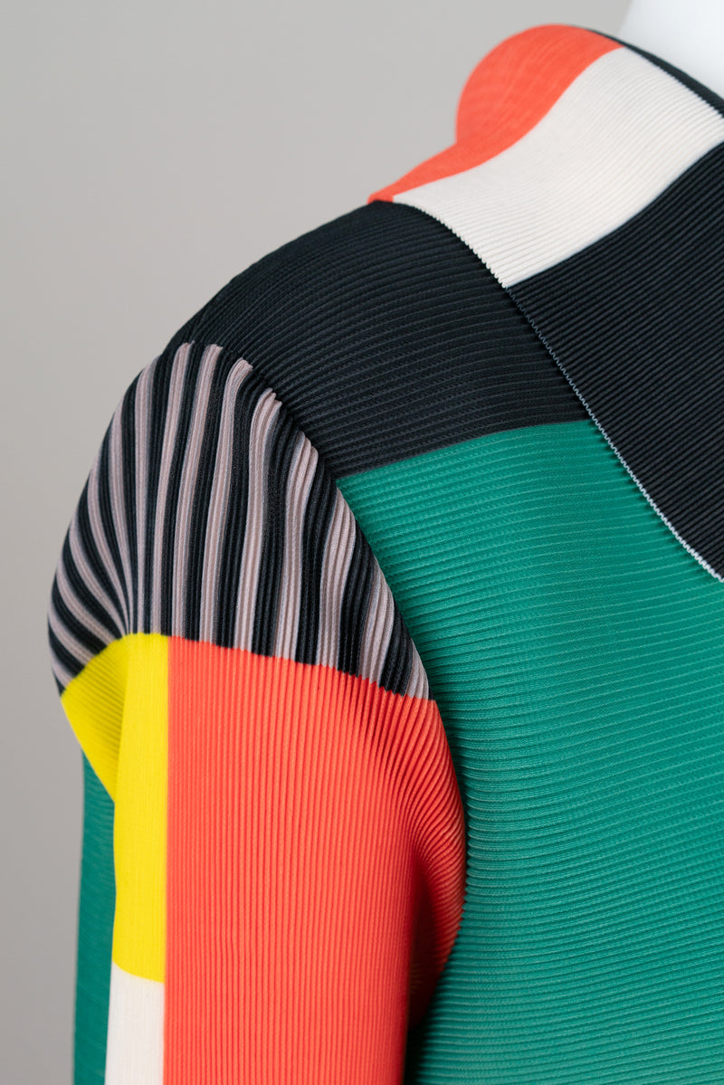 Freya Mondrian Crystal Pleated Dress/ Jacket