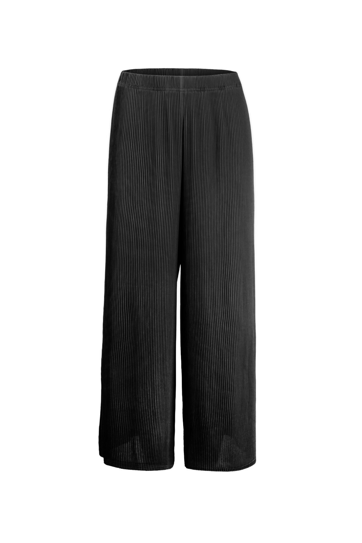 Christine Soft Matte Plissé Wide-Leg Pant