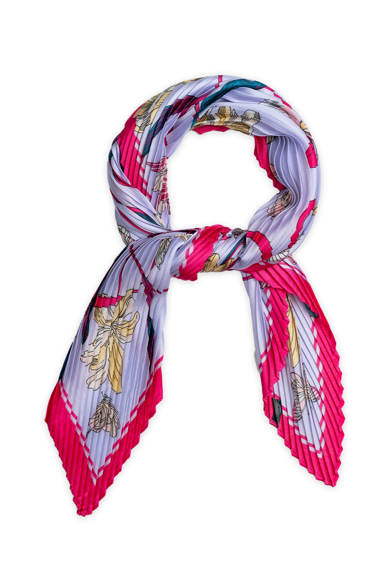 Flora Border Plissé Petit Scarf – WILD COSMOS