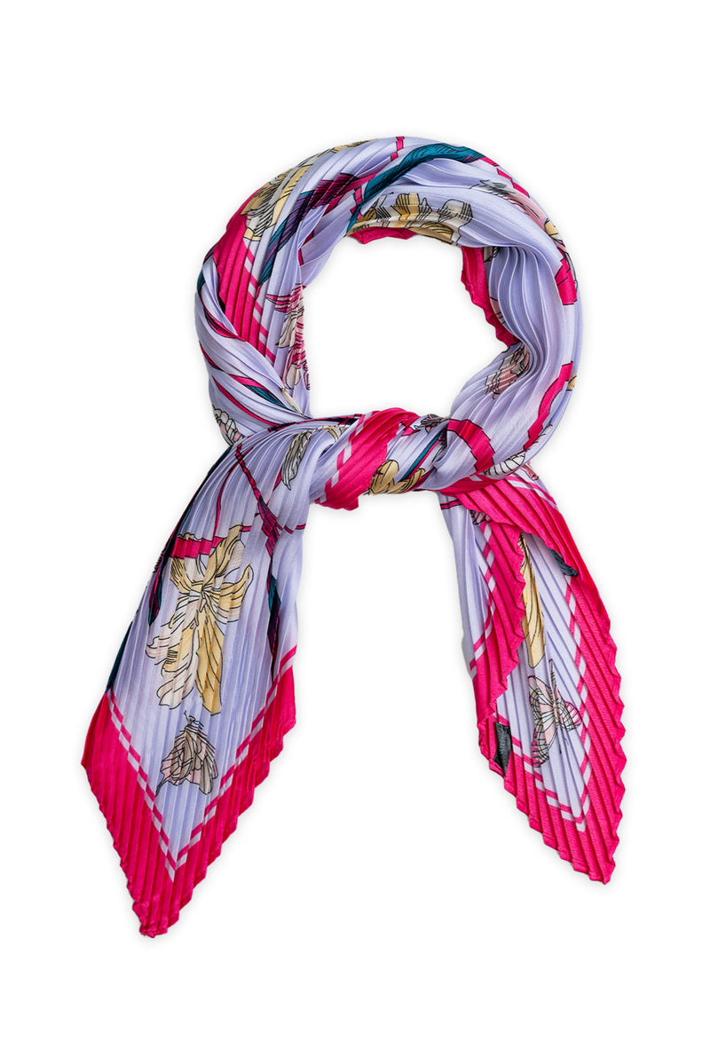 Flora Border Plissé Petit Scarf