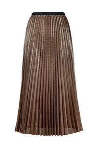 Esther Metallic Accordion Pleated Skirt