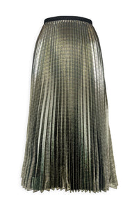 Esther Metallic Accordion Pleated Skirt