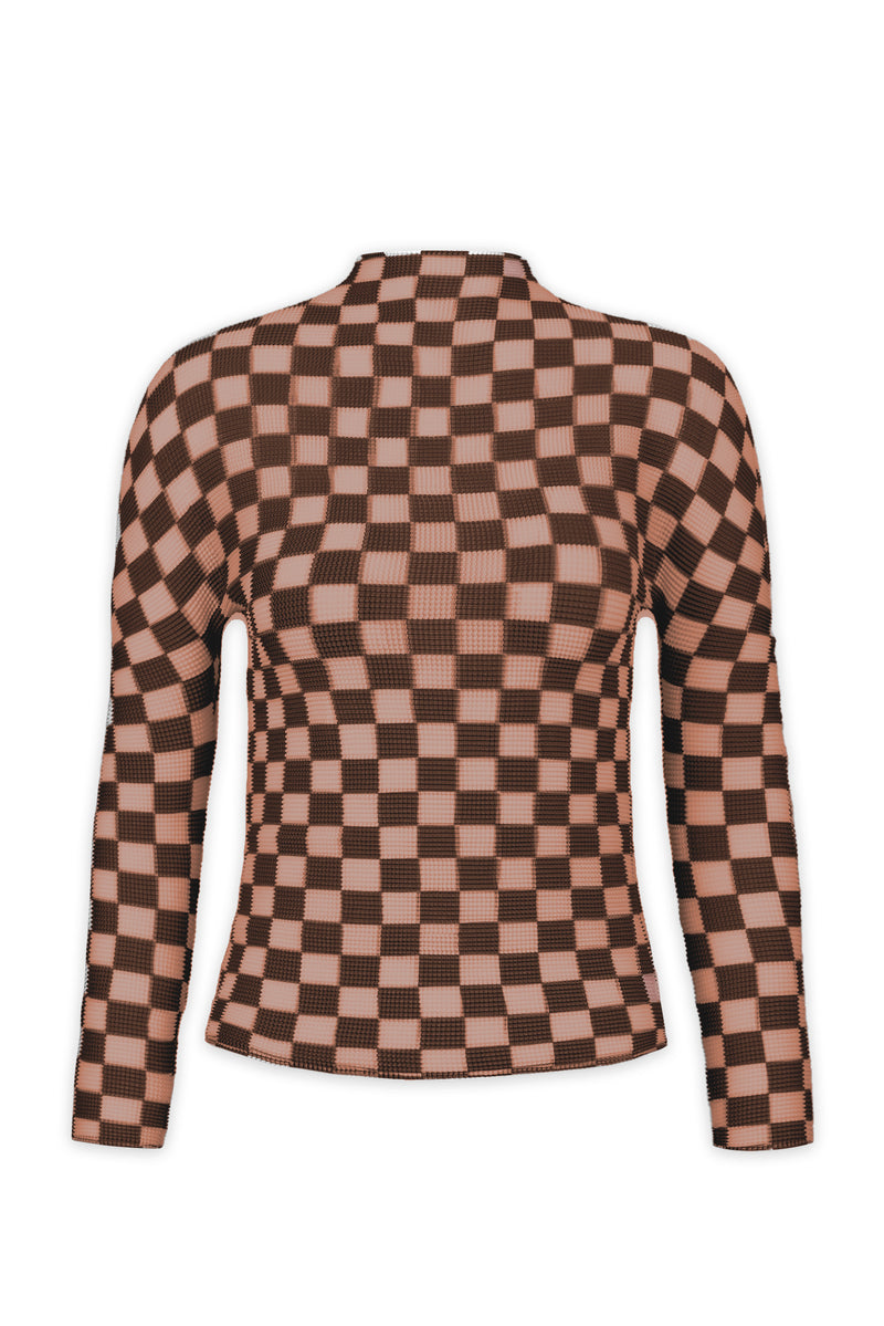 Whitney Checkerboard 3D Honeycomb Texture Top
