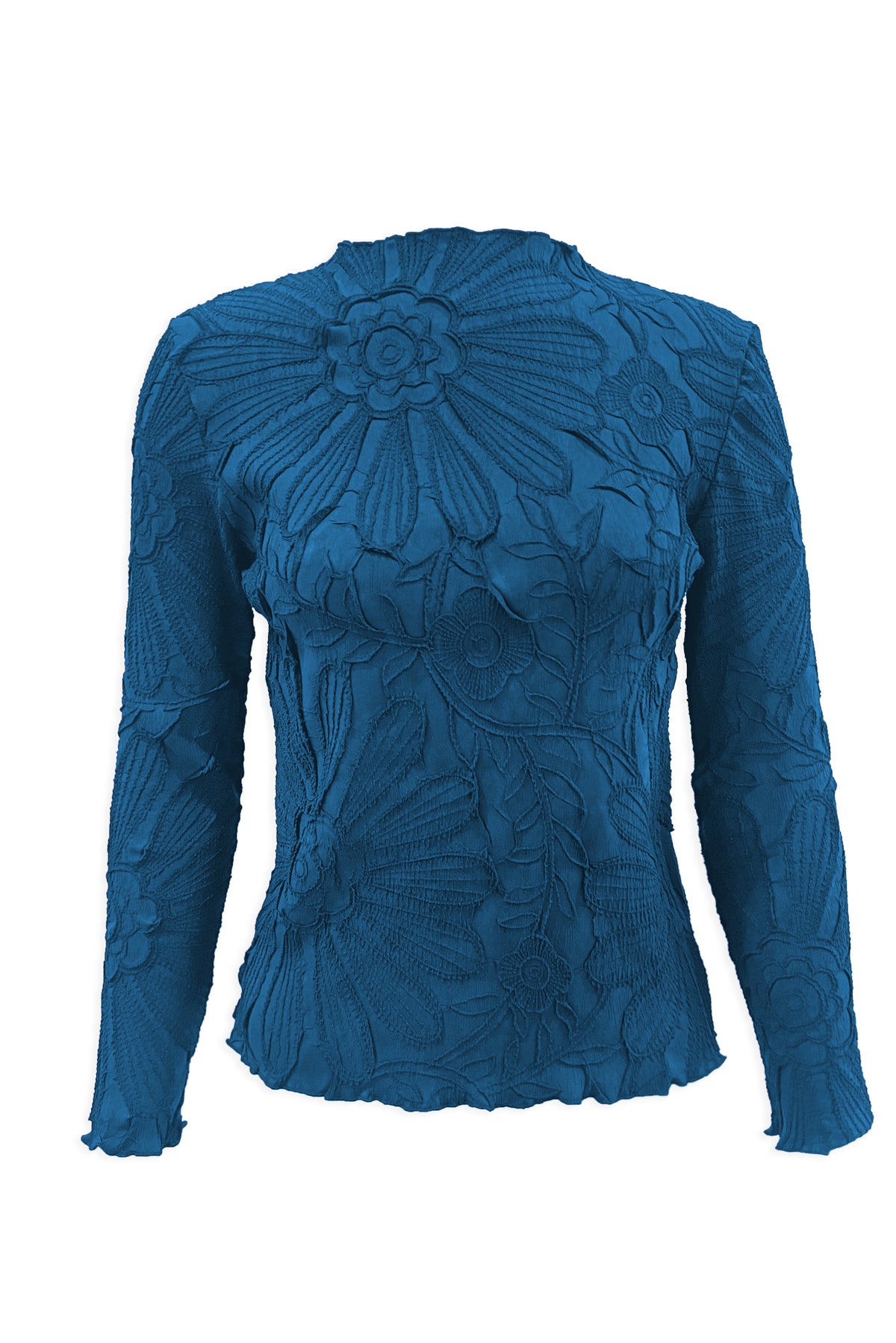 Kylie Lettuce Edge Floral Jacquard Top
