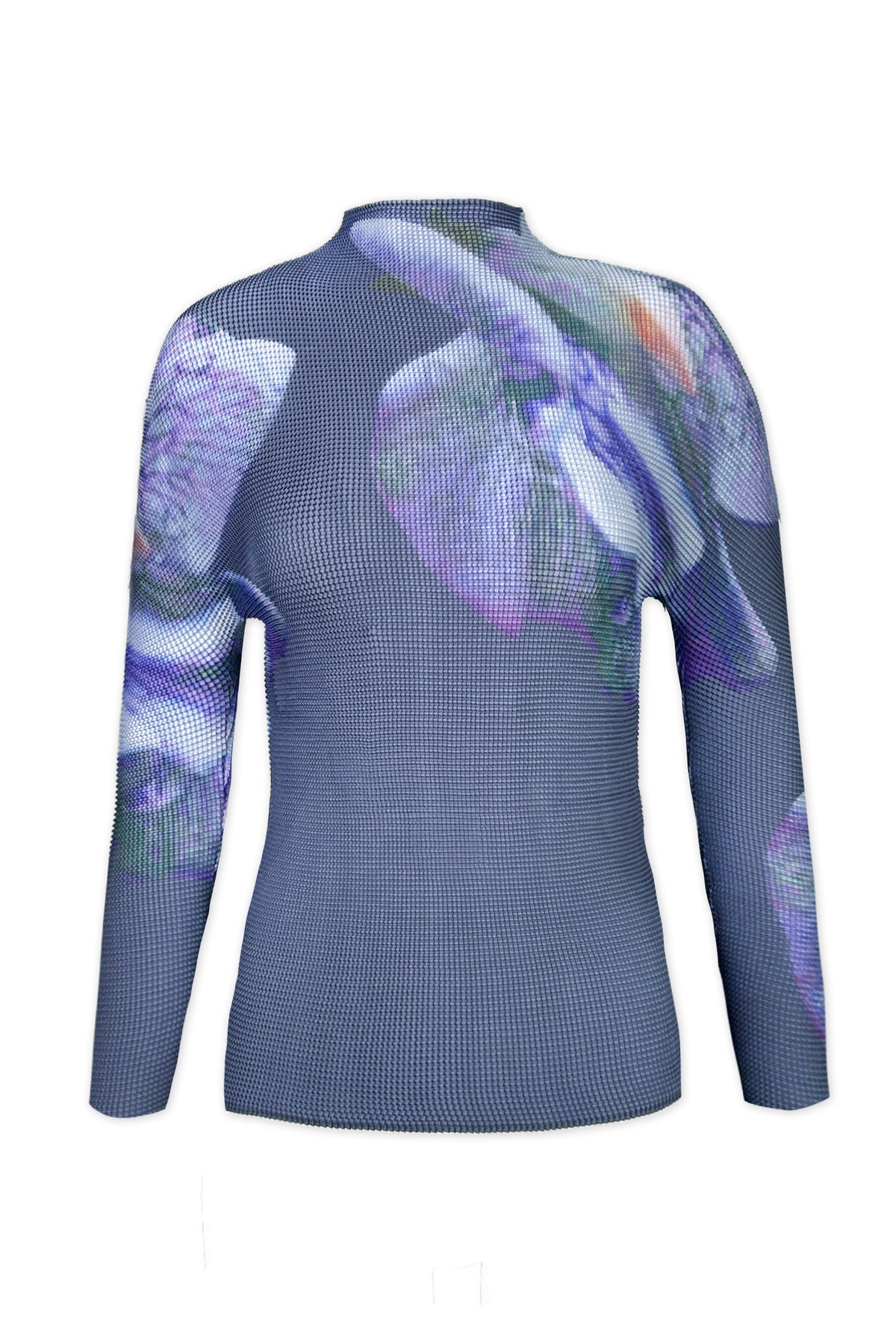 Agata Coral Print 3D Honeycomb Texture Top