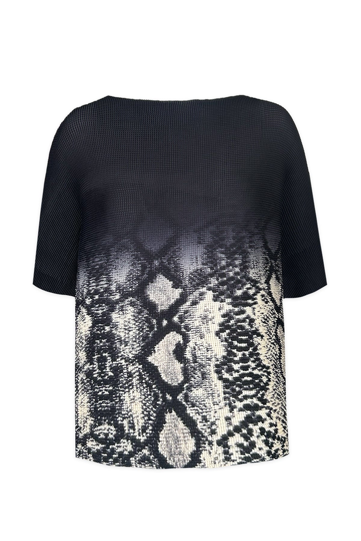 Akira Snakeskin Ombre 3D Honeycomb Loose Texture Top