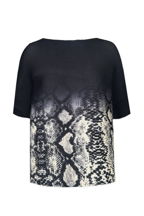 Akira Snakeskin Ombre 3D Honeycomb Loose Texture Top