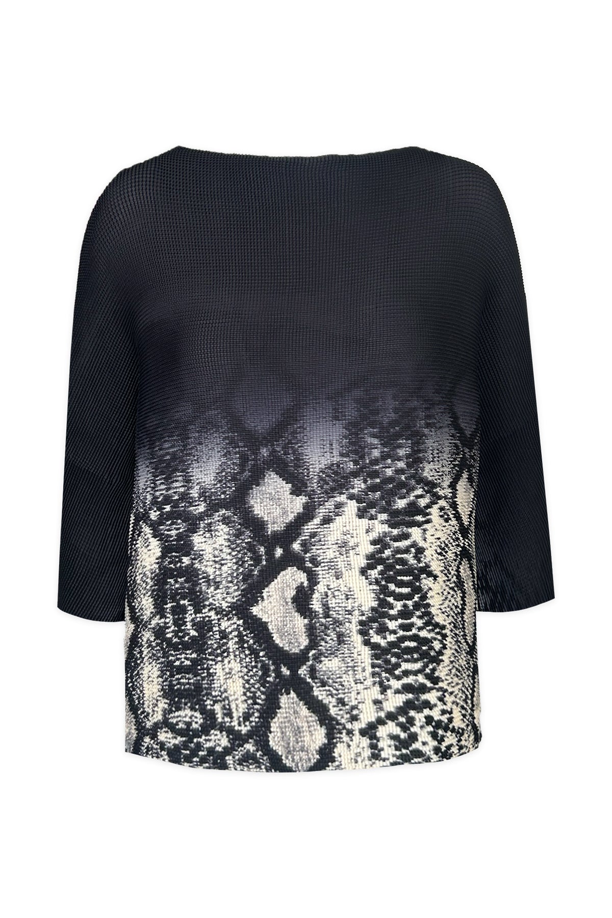Akira Snakeskin Ombre 3D Honeycomb Loose Texture Top