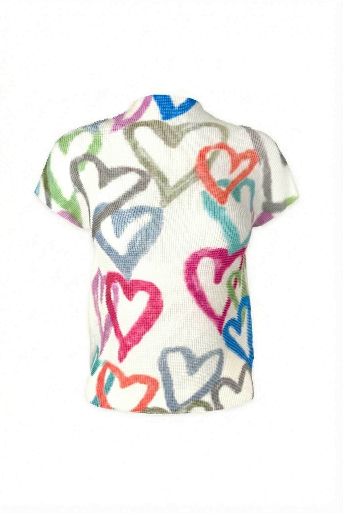 Ava Hearts 3D Honeycomb Texture Top