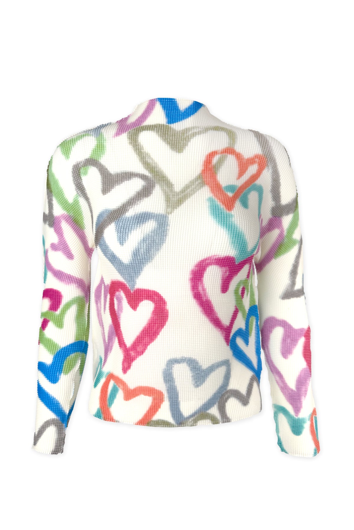 Ava Hearts 3D Honeycomb Texture Top