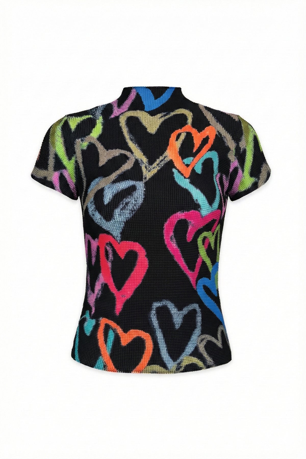 Ava Hearts 3D Honeycomb Texture Top